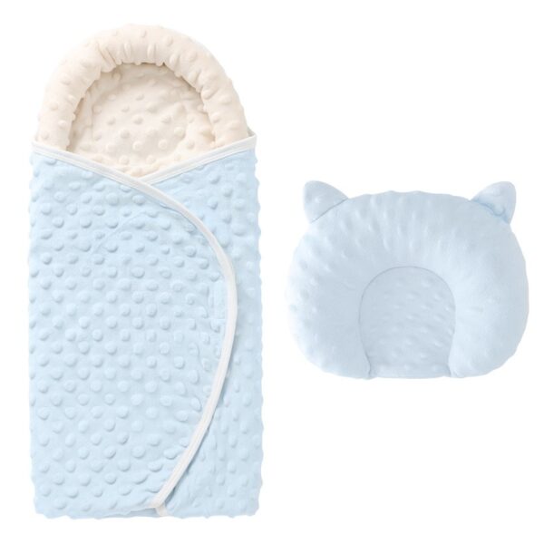 Minky Dot Newborn Swaddle Blanket - Image 2
