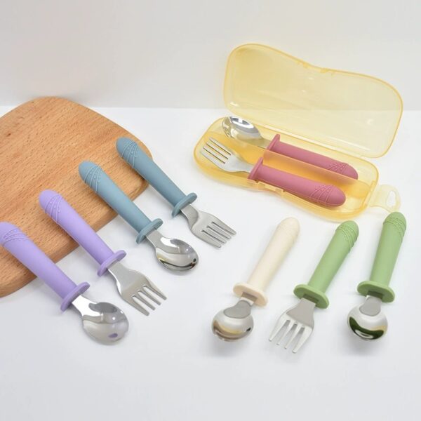 Stainless Steel Fork & Spoon Set - Image 4